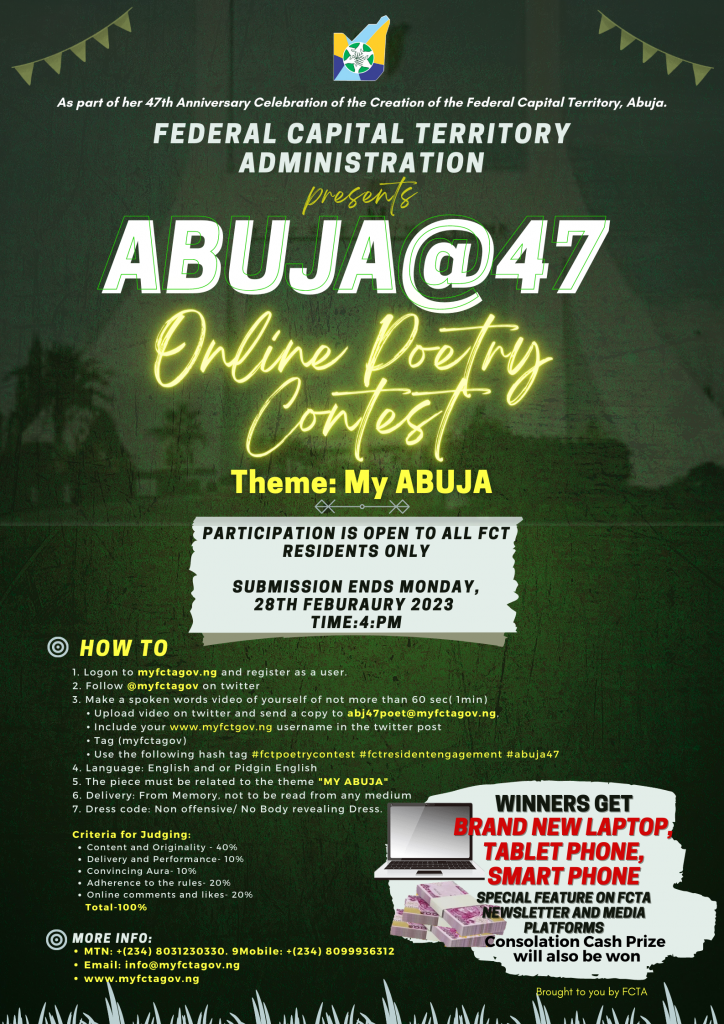 ABUJA @ 47 ONLINE POETRY CONTESET.